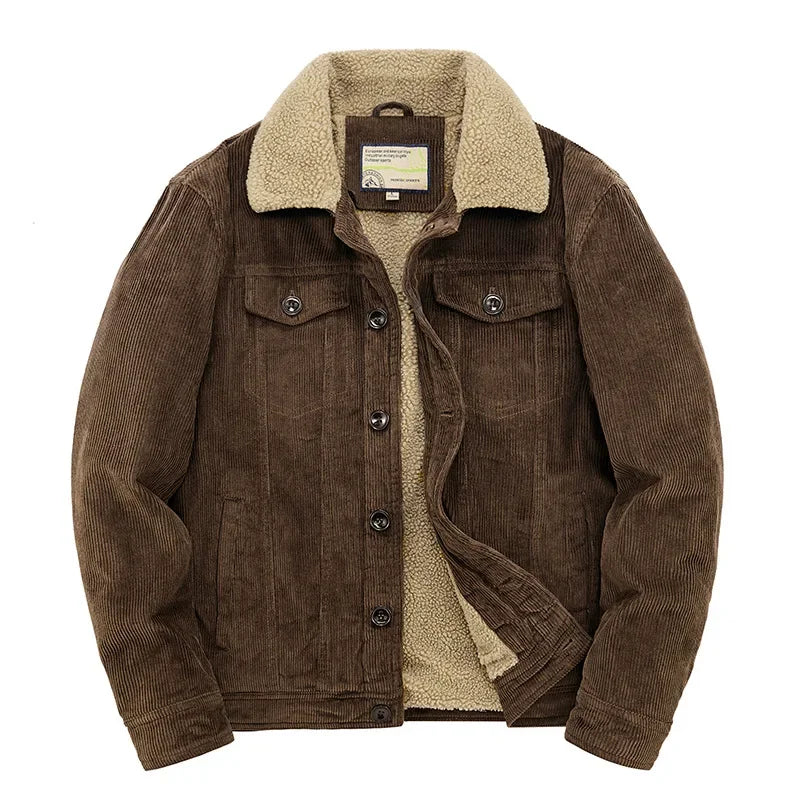 Men's Corduroy Sherpa-Lined Jacket