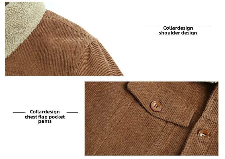 Men's Corduroy Sherpa-Lined Jacket